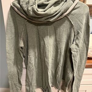 Women's Green Cowl Neck Sweater